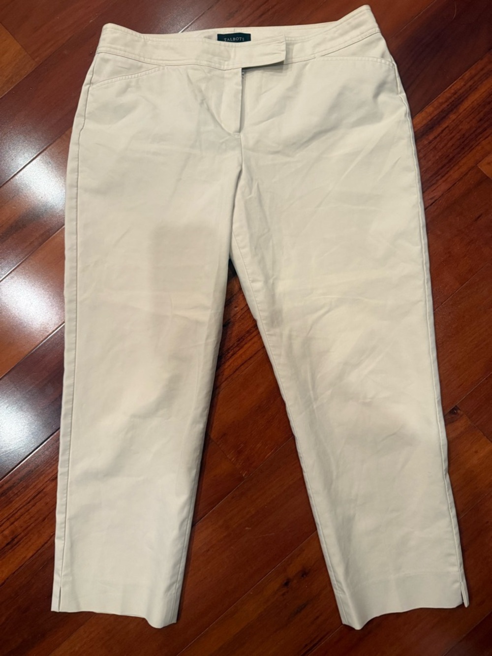 Talbots women cotton blend cropped pants women 16